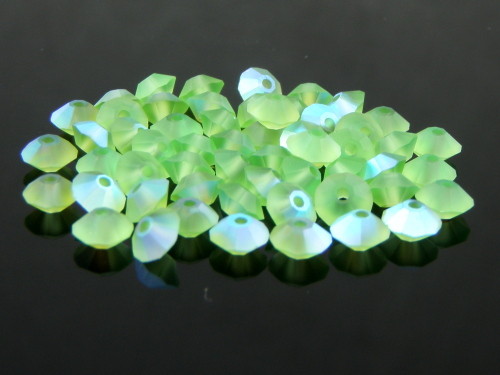 Preciosa Perle Rondelka 3x5mm Peridot Matte AB