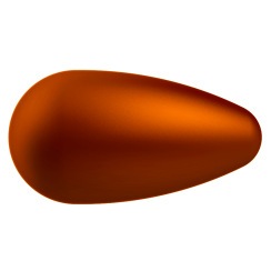 Preciosa Hruška vosk 1D 15x8mm Dark Copper