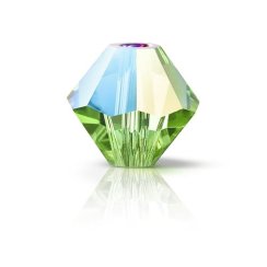 Preciosa MC Rondelle Bead 6mm Peridot Glitter