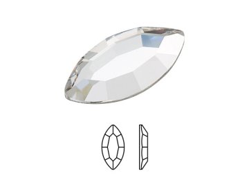 Preciosa® Naveta MAXIMA Hotfix - Barva - Jet Hematite