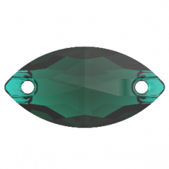 Preciosa Naveta 2D18x9mm Emerald