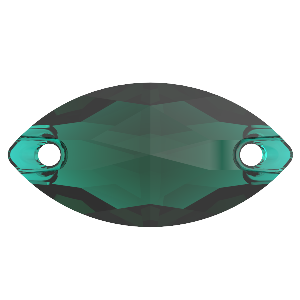 Preciosa Naveta 2D 18x9mm Emerald