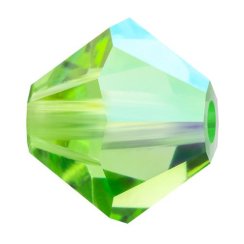 Preciosa MC Rondelle Bead 6mm Peridot AB