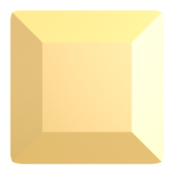 Preciosa MC Čtvereček nalepovací 4x4mm Crystal Aurum