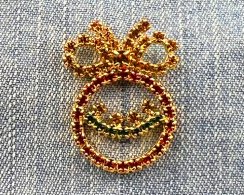 Vianočná brošňa - vianočná ozdoba Mix/zlatá