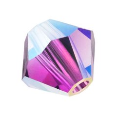 Preciosa MC Rondelle Bead 4mm Amethyst 2xAB