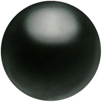 Preciosa Perle vosk guľatá MAXIMA ½D 8mm Magic Black