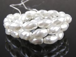 Glass Imitation pearl Twist beads