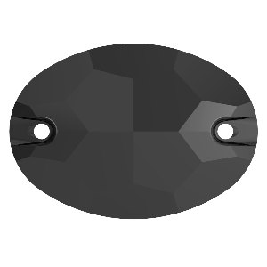 Preciosa Oval 2H 10x7mm Jet