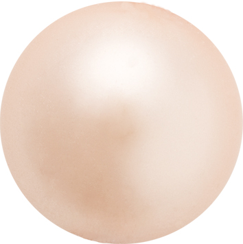 Preciosa Round Pearl MAXIMA Half Drilled 4mm Peach