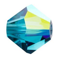 Preciosa MC Rondelle Bead 6mm Indicolite AB