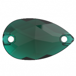 Preciosa Hruška 2D 18x10.5mm Emerald