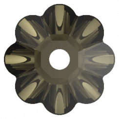 Preciosa Loch Flower 1H 14mm Black Diamond