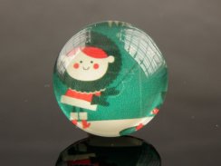 Christmas Printed Glass Cabochon