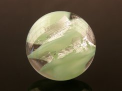 Glass Cabochon with Silver