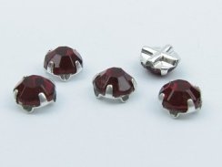 Extra šatonová růže našívacím kotlíku ss12 Siam/Stříbro
