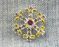 Vianočná brošňa - snehová vločka Mix/strieborná