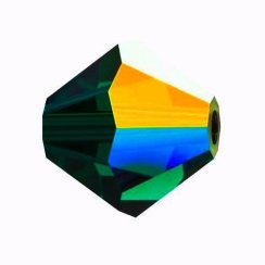 Preciosa MC Rondelle Bead 6mm Green Turmaline AB