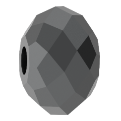Preciosa Bellatrix Bead 6mm Jet Hematite Full