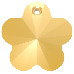 Preciosa® pendant Flower 1H 14mm Crystal Aurum