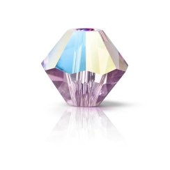 Preciosa MC Rondelle Bead 6mm Light Amethyst Glitter