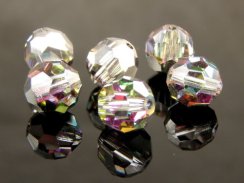 Preciosa MC Round Bead 6mm Crystal Vitrail Green