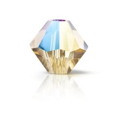 Preciosa MC Rondelle Bead 6mm Light Coloredo Topaz Glitter