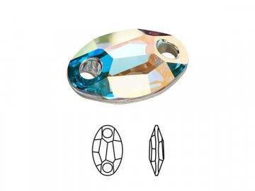 Preciosa Ovál 601 2D - Barva - Crystal