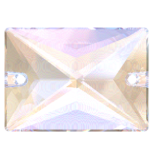 Preciosa Obdélník 2D 18x13mm Crystal AB