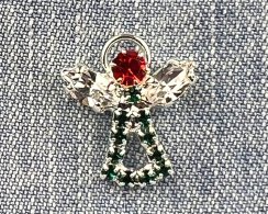Christmas pin - Christmas angel Mix/silver