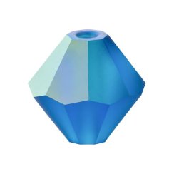 Preciosa MC Rondelle Bead 6mm Capri Blue Matte AB