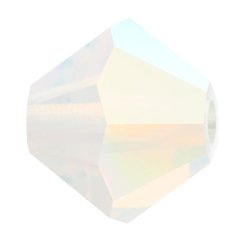 Preciosa MC Rondelle Bead 4mm White Opal AB