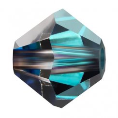 Preciosa MC Rondelle Bead 4mm Crystal Bermuda Blue