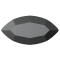 Preciosa Naveta MAXIMA nažehlovací 8x4mm Jet Hematite