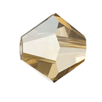 Preciosa MC Rondelle Bead 3mm Crystal Golden Flare
