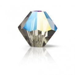 Preciosa MC Rondelle Bead 6mm Black Diamond Glitter