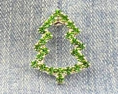 Vianočná brošňa - vianočný stromček