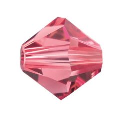 Preciosa MC Rondelle Bead 4mm Indian Pink