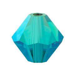 Preciosa MC Rondelle Bead 4mm Blue Zircon 2xAB