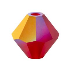 Preciosa MC Rondelle Bead 6mm Siam Matte AB