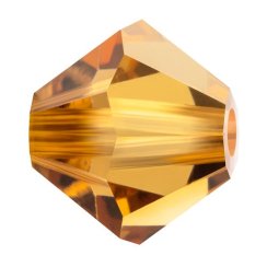 Preciosa MC Rondelle Bead 4mm Light Coloredo Topaz