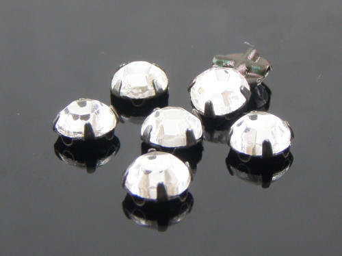 Extra Chaton Rose in Sew-on Cup ss40 Crystal/Black