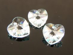 Preciosa® prívesok MC Srdce 1D 10mm Light Blue