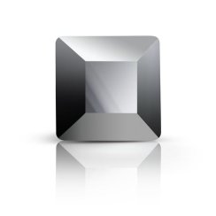 Preciosa Čtvereček MAXIMA nažehlovací 4x4mm Jet Hematite