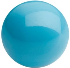 Preciosa Round Pearl MAXIMA Half Drilled 6mm Aqua Blue