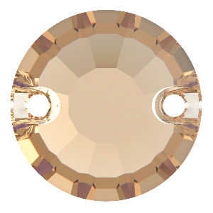 Preciosa Šatonová růže VIVA12® 2D 12mm Crystal Honey