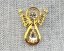 Christmas pin - Christmas angel Crystal/gold