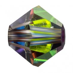 Preciosa MC Rondelle Bead 4mm Crystal Vitrail Medium