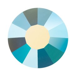 Preciosa MC Šatonová růže VIVA12® nažehlovací ss10 Turquoise AB