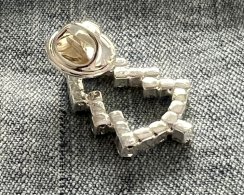 Vianočná brošňa - vianočný stromček Crystal/strieborná